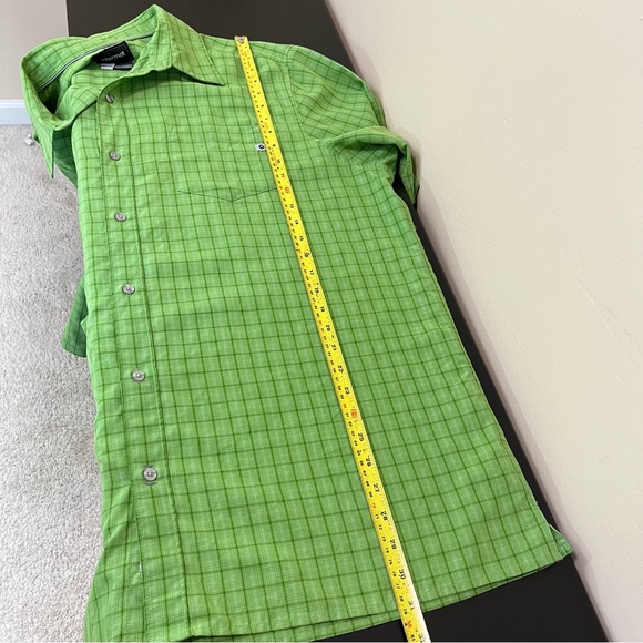 Marmot Men’s Casual Outdoors Green Plaid Shirt - Picture 12 of 13